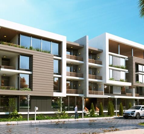 simple 3 stories residential building
